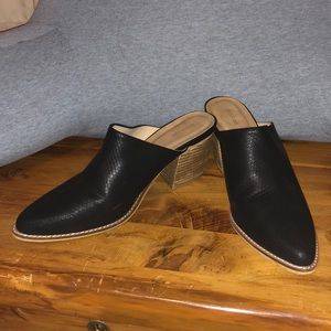 Snakeskin Mules